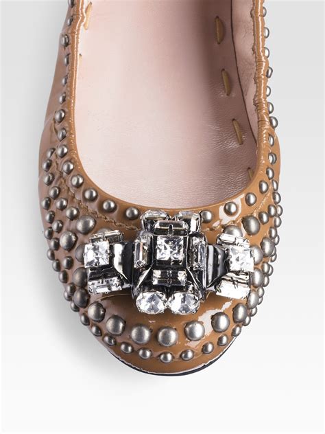 miu miu leather ballerina flats|ballet flats value.